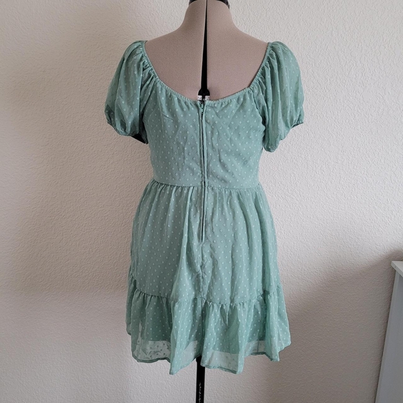 Soft Green Milkmaid Dress - Picture 4 of 7